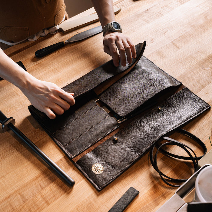 Leather Knife Roll Case