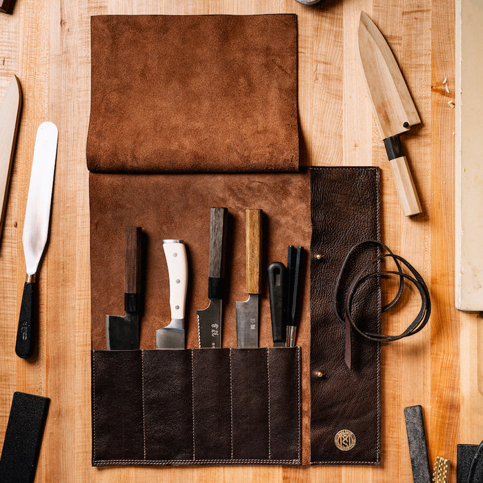 Leather Knife Roll Case