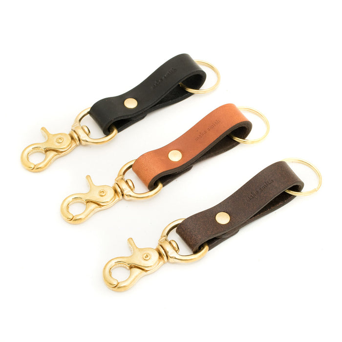 Leather Key Chain with Clip